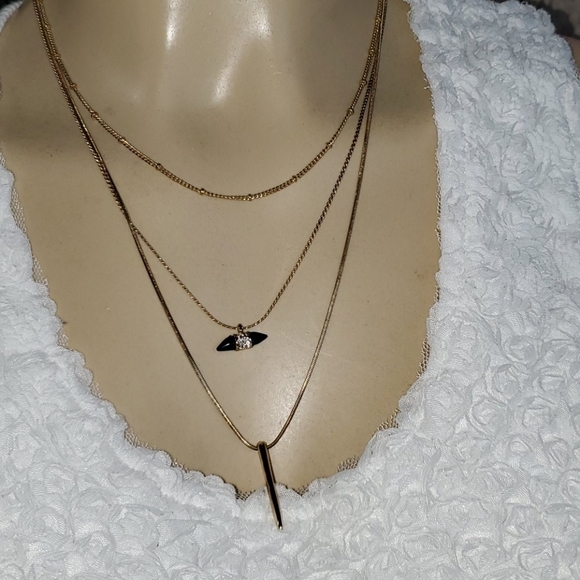 New Robert rose gold 3 layer necklace - Picture 1 of 5